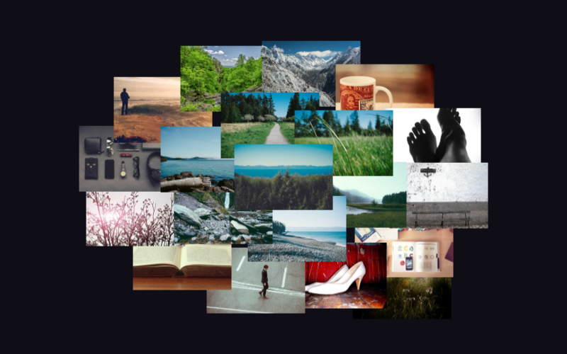 Radial layout example